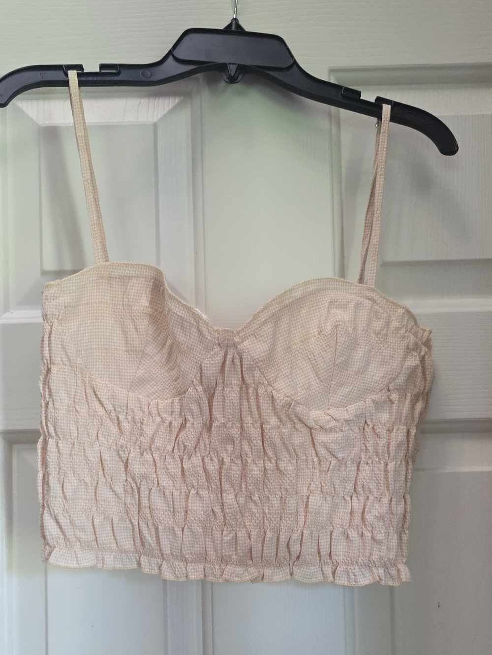 Women’s Cream Smocked Bustier Cami Top